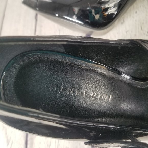 Giani Bini Black Platform Heels Sz 8.5M - Picture 7 of 8